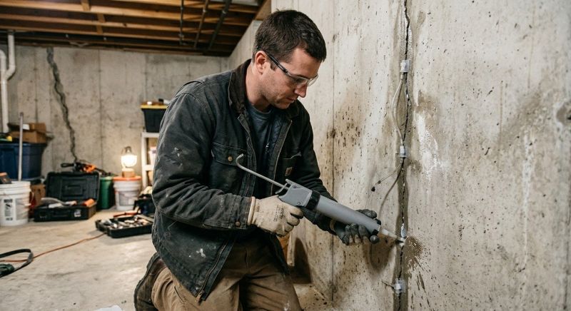 Basement Crack Repair in Stoneham, MA