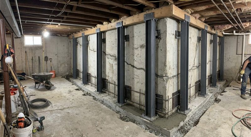 Basement Stabilization in Stoneham, MA