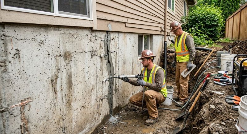 Cracked Foundation Repair in Andover, MA