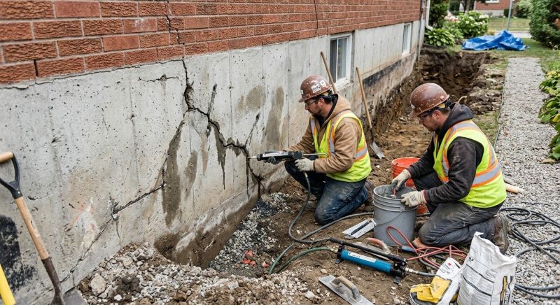 Cracked Foundation Repair in Avon, MA