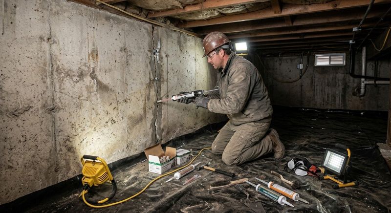 Crawlspace Foundation Repair in Dracut, MA