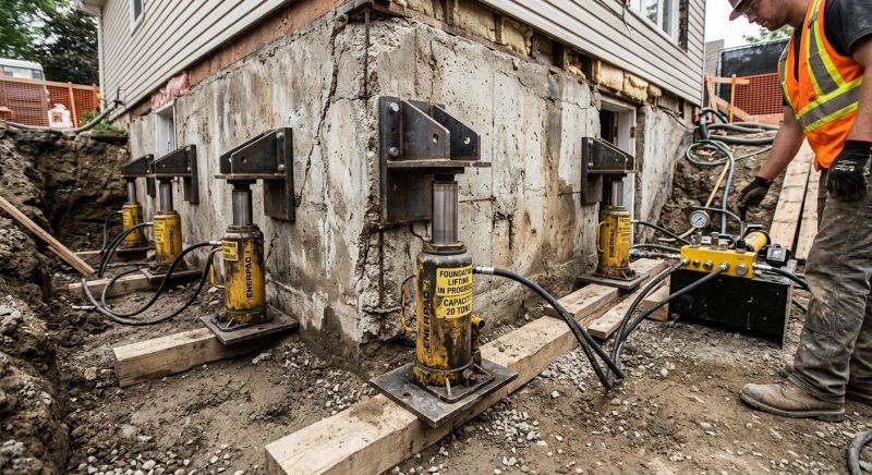 Foundation Jacking in Natick, MA