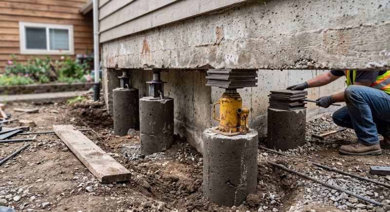 Foundation Pier Leveling in Stoneham, MA