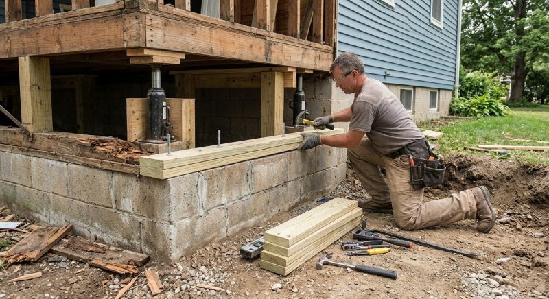 House Foundation Repair in Waltham, MA
