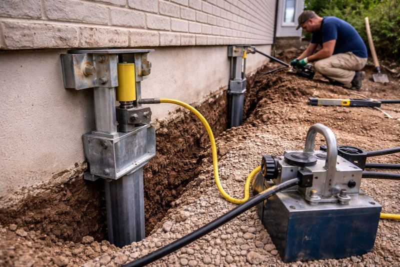 Sinking Foundation Repair in Burlington, MA