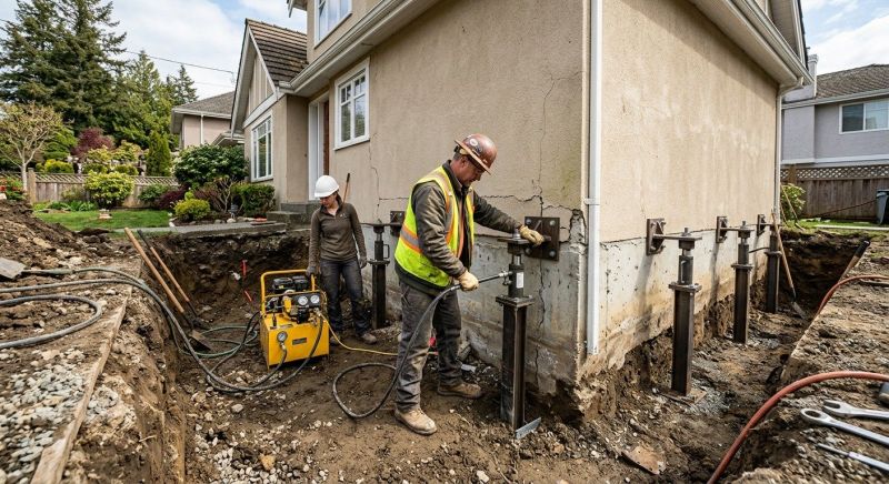 Sinking Foundation Repair in Charlestown, MA