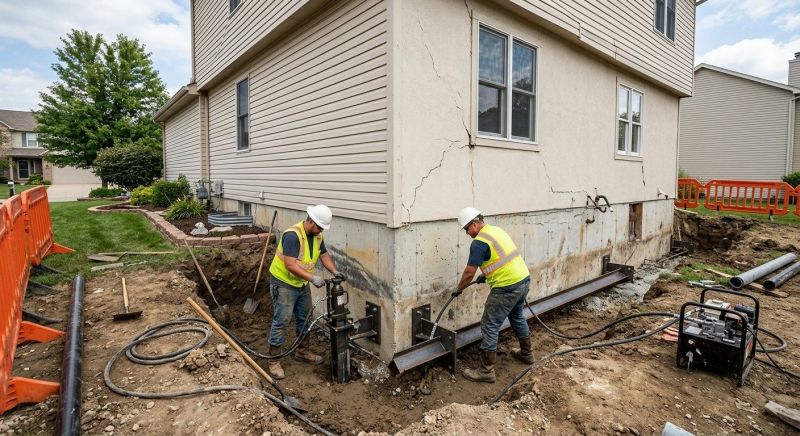 Sinking Foundation Repair in Stoneham, MA