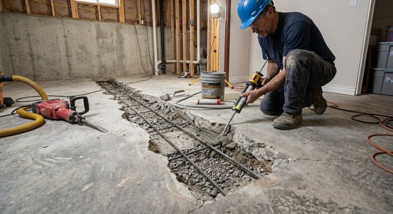 Slab Foundation Repair in Stoneham, MA