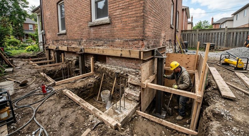 Structural Underpinning in Stoneham, MA
